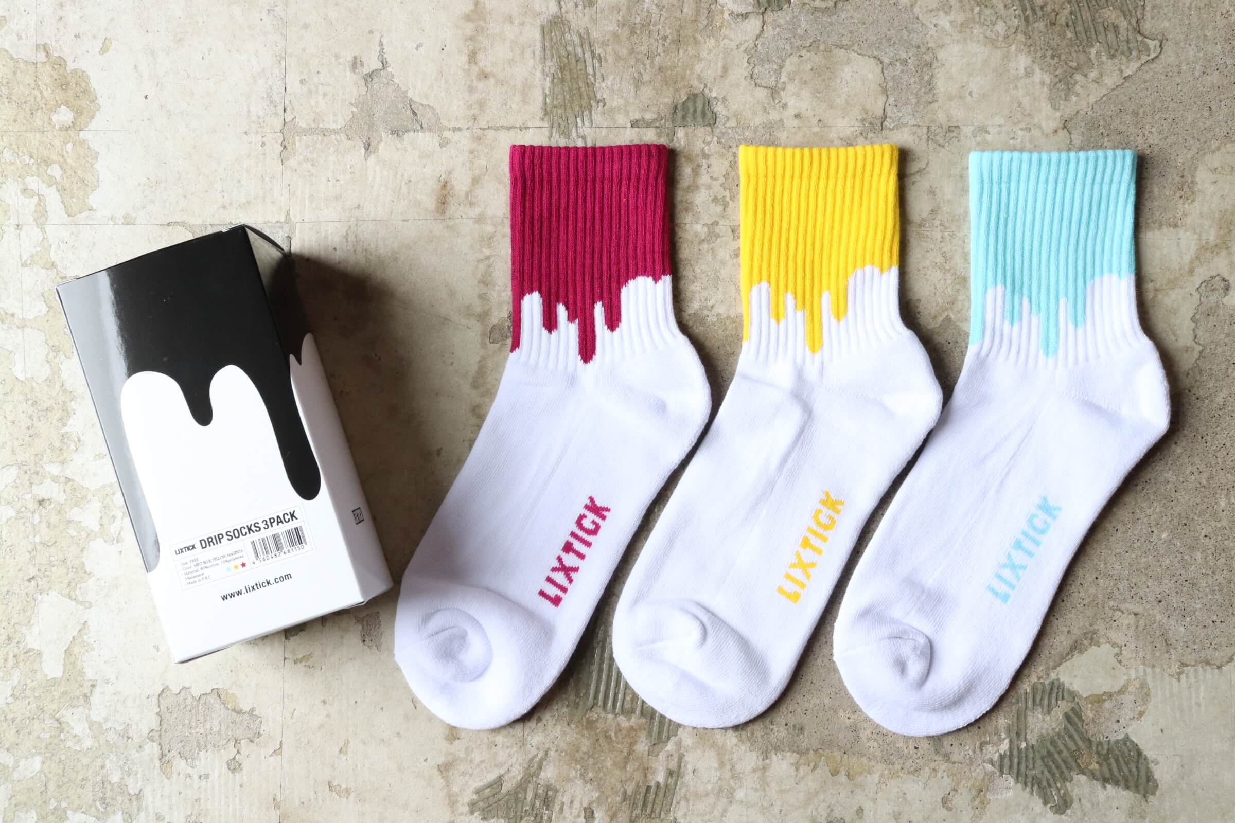 LIXTICK DRIP SOCKS 3PACK 4TH